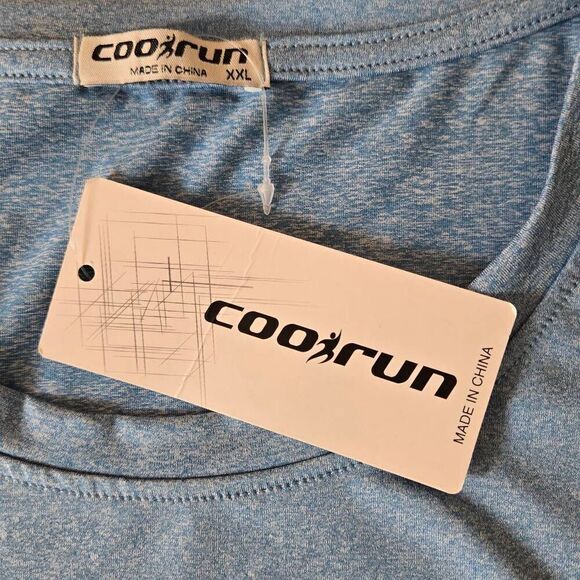 NWT CoolRun Womens Heather Sleeveless Crew Neck Athletic Tank Top Blue XXL - Picture 4 of 9